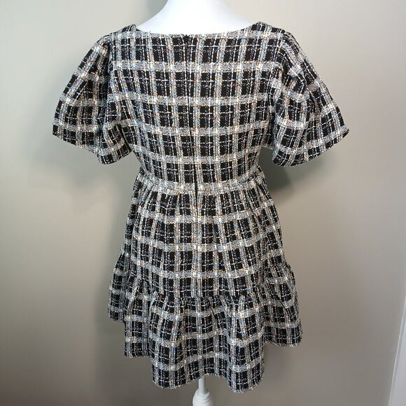 ENGLISH FACTORY TWEED LINED MINI DRESS SIZE MEDIUM, NWT - Picture 6 of 10
